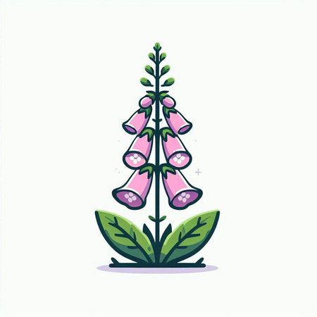 Foxglove icon. Vector illustration of a foxglove.のイラスト素材