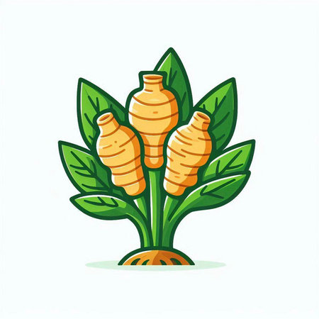 Ginger root vector icon. Hand drawn illustration of ginger root vector icon for web designのイラスト素材