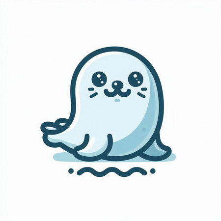 Cartoon cute ghost. Vector illustration in doodle style.のイラスト素材