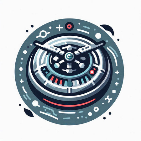 Vector illustration of a vintage compass on a white background. Retro style.のイラスト素材