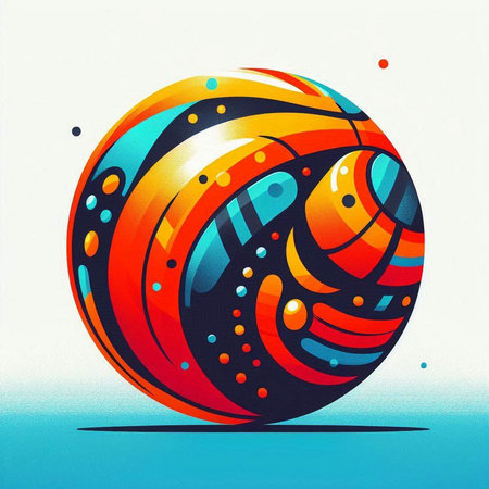 Abstract colorful sphere. Vector illustration. Eps 10 file. Global colors.のイラスト素材