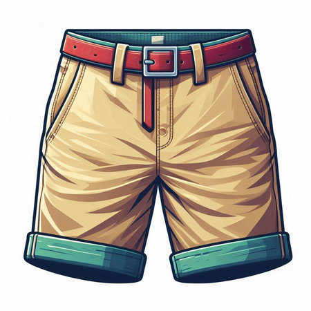 Men's shorts isolated on a white background. Vector illustration. Eps 10.のイラスト素材