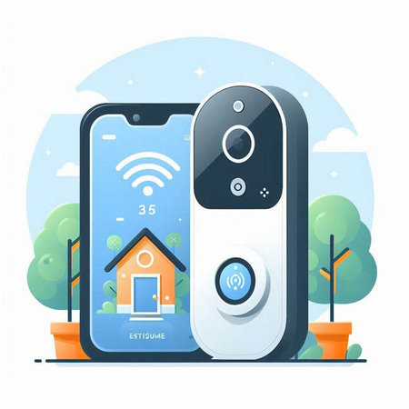 Smart home concept. Smart home system. Vector illustration in flat styleのイラスト素材