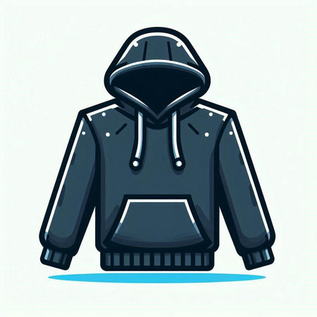 Hooded sweatshirt. Vector illustration of a sweatshirt.のイラスト素材