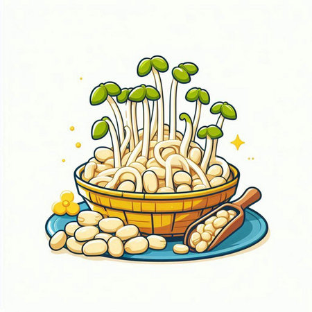 Mushroom in a basket on a white background. Vector illustration.のイラスト素材