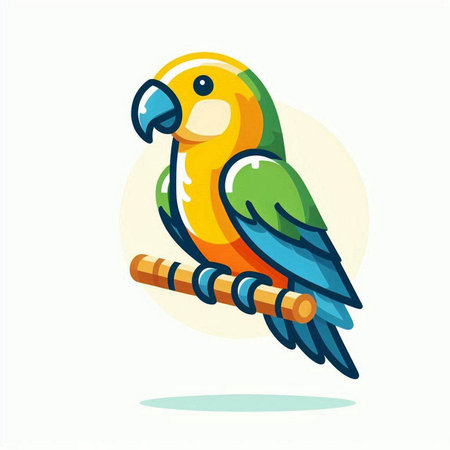 Parrot vector illustration. Parrot icon. Parrot vector iconのイラスト素材