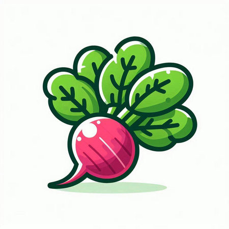 Radish icon on white background. Vector illustration. Radish icon.のイラスト素材