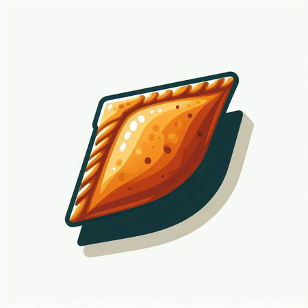 Illustration of a pie in a flat style on a white backgroundのイラスト素材