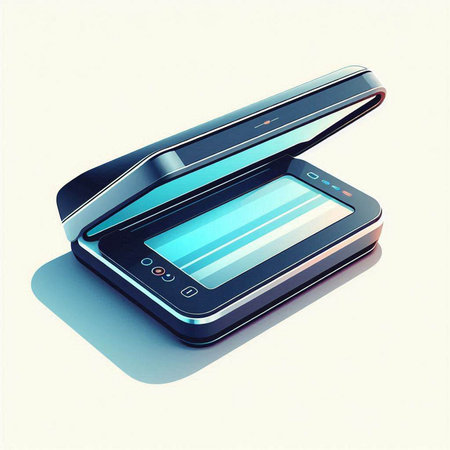 Digital tablet on a white background. 3d rendering. Computer digital drawing.のイラスト素材