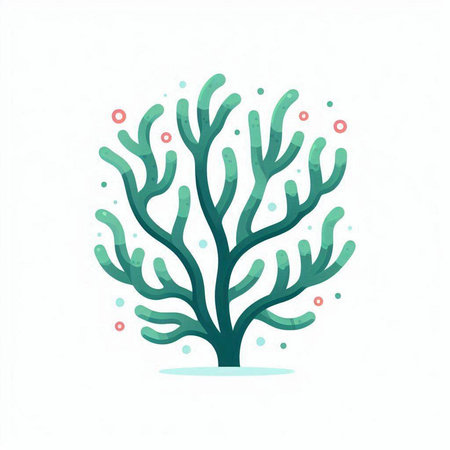 Coral icon. Underwater world. Marine life. Vector illustrationのイラスト素材