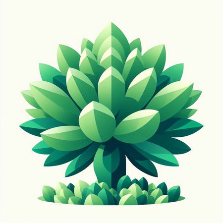 Vector illustration of a green plant on a white background. Eps 10のイラスト素材