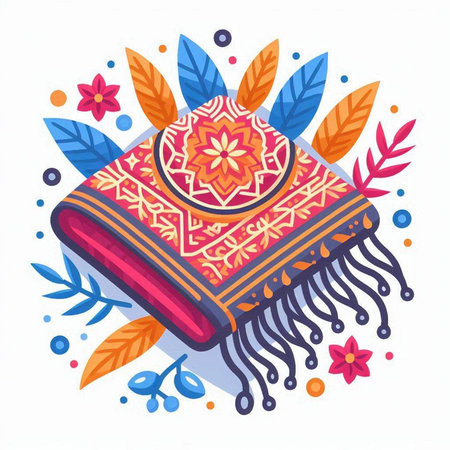 Hand drawn vector abstract graphic illustration with ethnic decorative elements. Isolated on white background.のイラスト素材