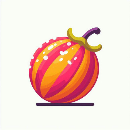 Pumpkin. Vector illustration in a flat style on a white background.のイラスト素材
