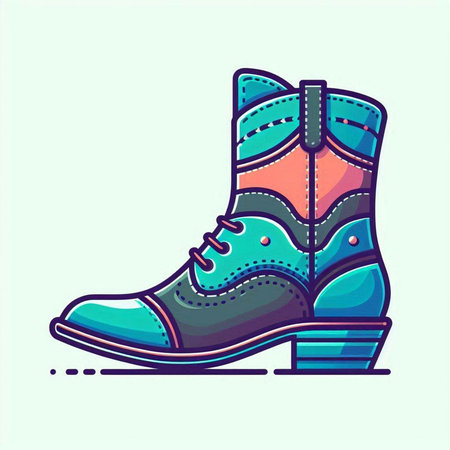 Sneakers color line icon, vector illustration, eps 10.のイラスト素材
