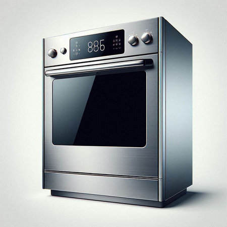 Modern electric oven on a white background. 3d rendering. Computer digital drawing.のイラスト素材