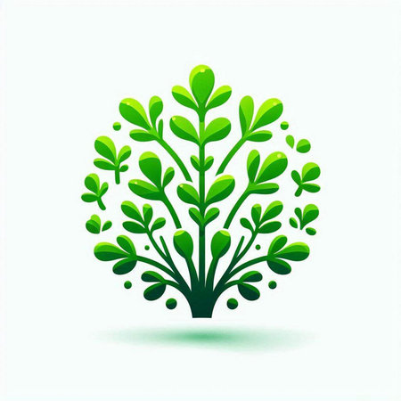 Ecology concept. Green tree on white background. Vector illustration.のイラスト素材