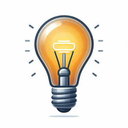 Lightbulb icon on white background. Vector illustration. Eps 10.のイラスト素材