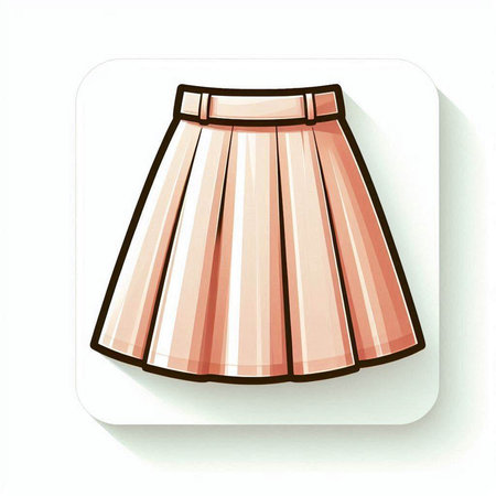Illustration of a women's skirt isolated on a white background.のイラスト素材
