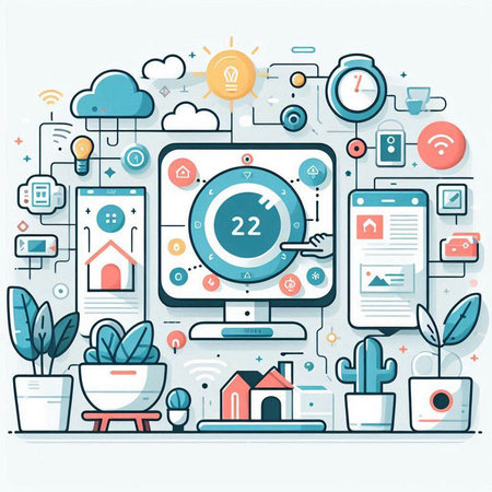 Modern flat design vector illustration concept of cloud computing and social media.のイラスト素材