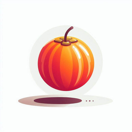 Illustration of a pumpkin isolated on a white background, vector illustrationのイラスト素材