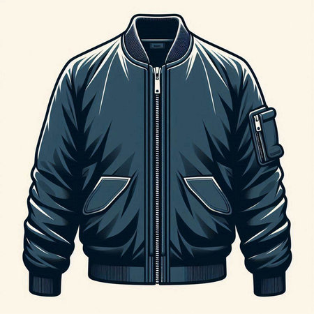 Vector illustration of a jacket with a hood on a white background.のイラスト素材