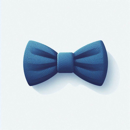 Blue bow tie isolated on white background. Eps 10 vector file.のイラスト素材