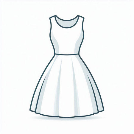 Wedding dress icon on white background. Clipping path included.のイラスト素材