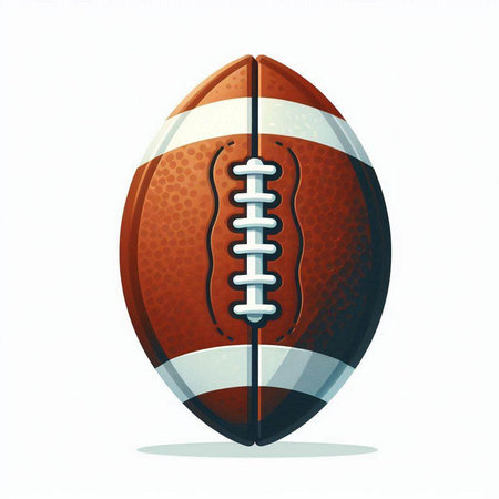 American football ball isolated on white background. Vector illustration. Eps 10.のイラスト素材