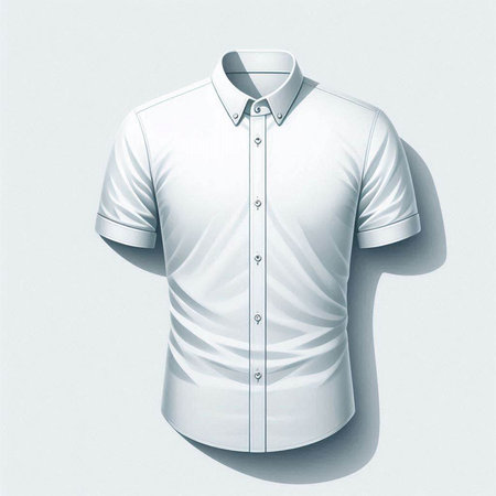 White polo shirt isolated on a white background. Vector illustration.のイラスト素材