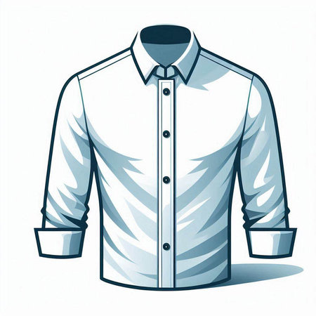 Men's shirt on a white background, vector illustration, eps10のイラスト素材