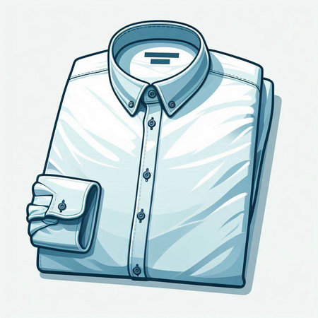 Illustration of a shirt with a pocket on a white background.のイラスト素材