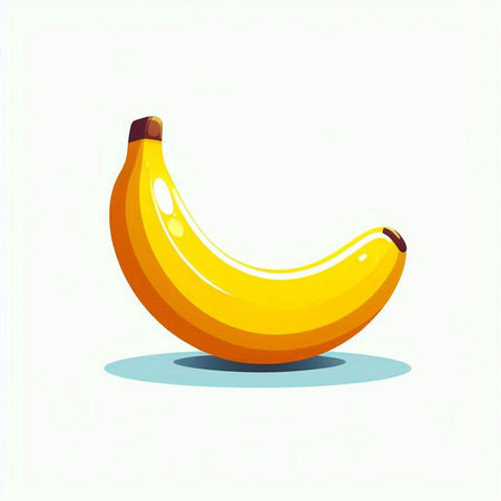 Vector illustration of a banana on a white background. Vector illustration.のイラスト素材