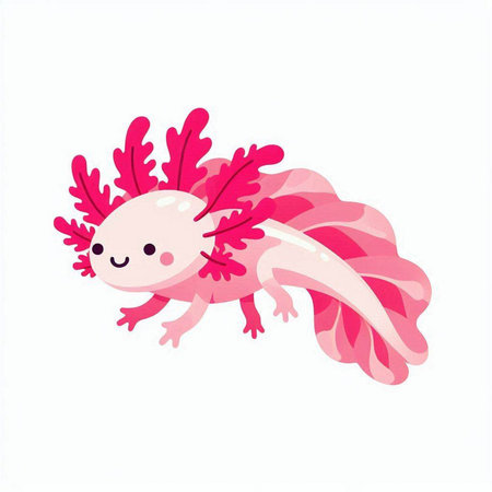 Pink dragon isolated on white background. Vector illustration in cartoon style.のイラスト素材