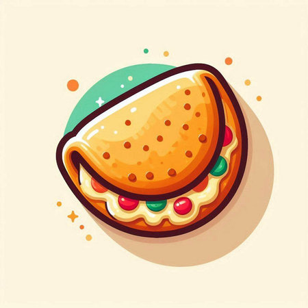 Illustration of a sandwich. Vector illustration of a sandwich icon.のイラスト素材