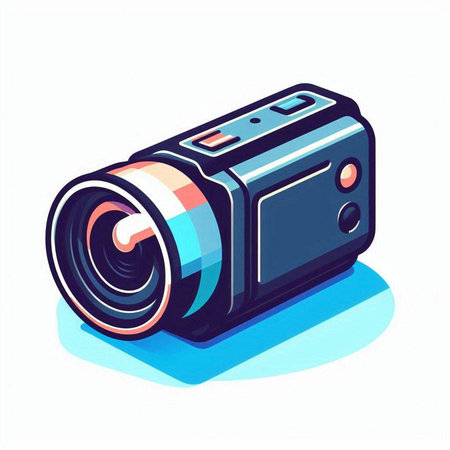 Camera icon on the white background. Vector illustration. Eps 10.のイラスト素材