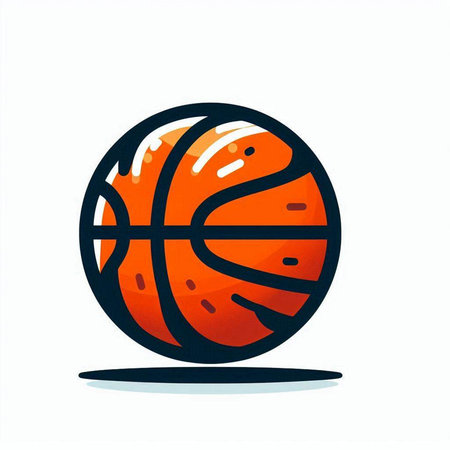 Basketball ball on a white background. Vector illustration of a basketball ball.のイラスト素材
