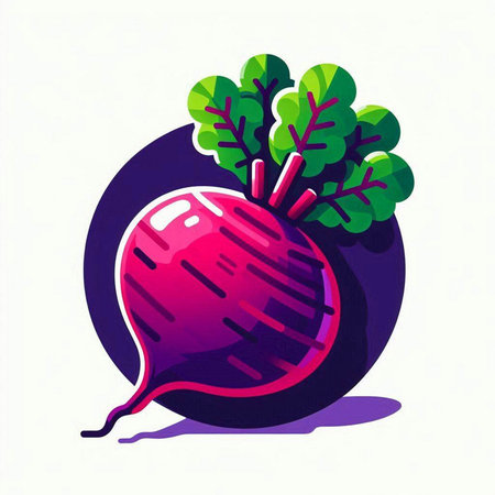 Beetroot vector illustration. Isolated beetroot on white background.のイラスト素材