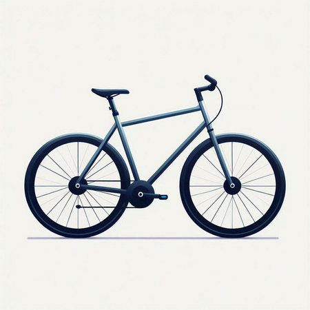 Bicycle on a white background. Side view. Vector illustration.のイラスト素材