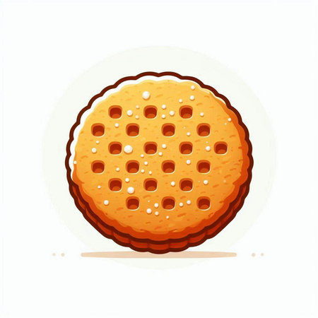 Illustration of a cookie on a white background. Vector illustration.のイラスト素材