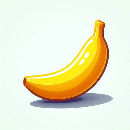 Illustration of a ripe banana on a white background. Vector illustration.のイラスト素材