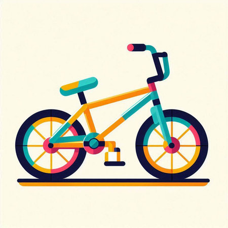Bicycle vector illustration in flat style. Bicycle icon isolated on white background.のイラスト素材
