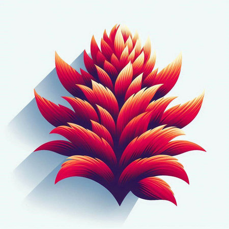 Red flower on white background. Vector illustration. Eps 10 file.のイラスト素材