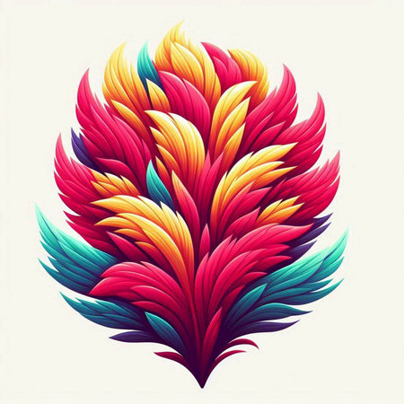 Colorful background with abstract flower. Vector illustration for your design.のイラスト素材