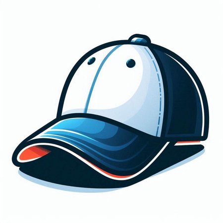 Baseball cap isolated on white background. Vector illustration. Eps 10.のイラスト素材
