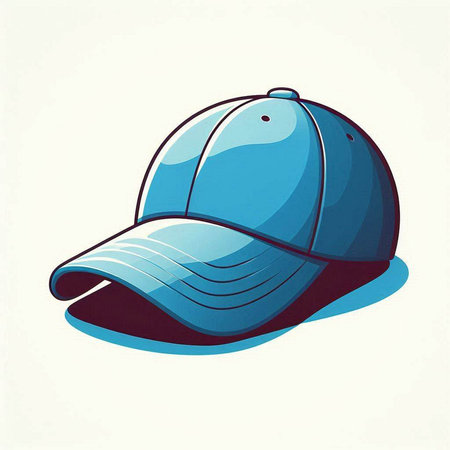 Baseball cap isolated on white background. Vector illustration in retro style.のイラスト素材