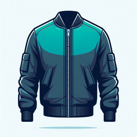 Jacket for winter sports. Vector illustration on a white background.のイラスト素材