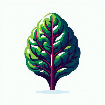 Vector illustration of a green leaf, isolated on a white background.のイラスト素材