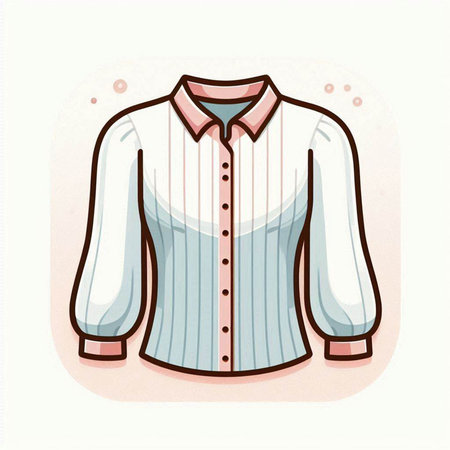Illustration of a man's shirt on a white background - vectorのイラスト素材