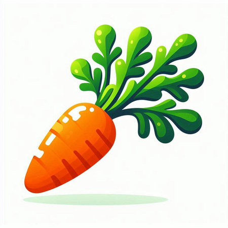 Carrot vector illustration isolated on white background. Vegetable icon.のイラスト素材
