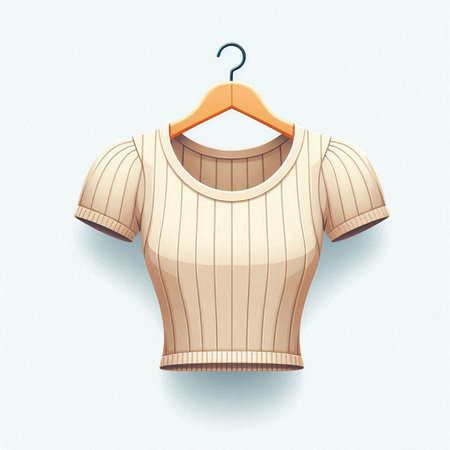 Illustration of a sweater on a hanger in retro style.のイラスト素材